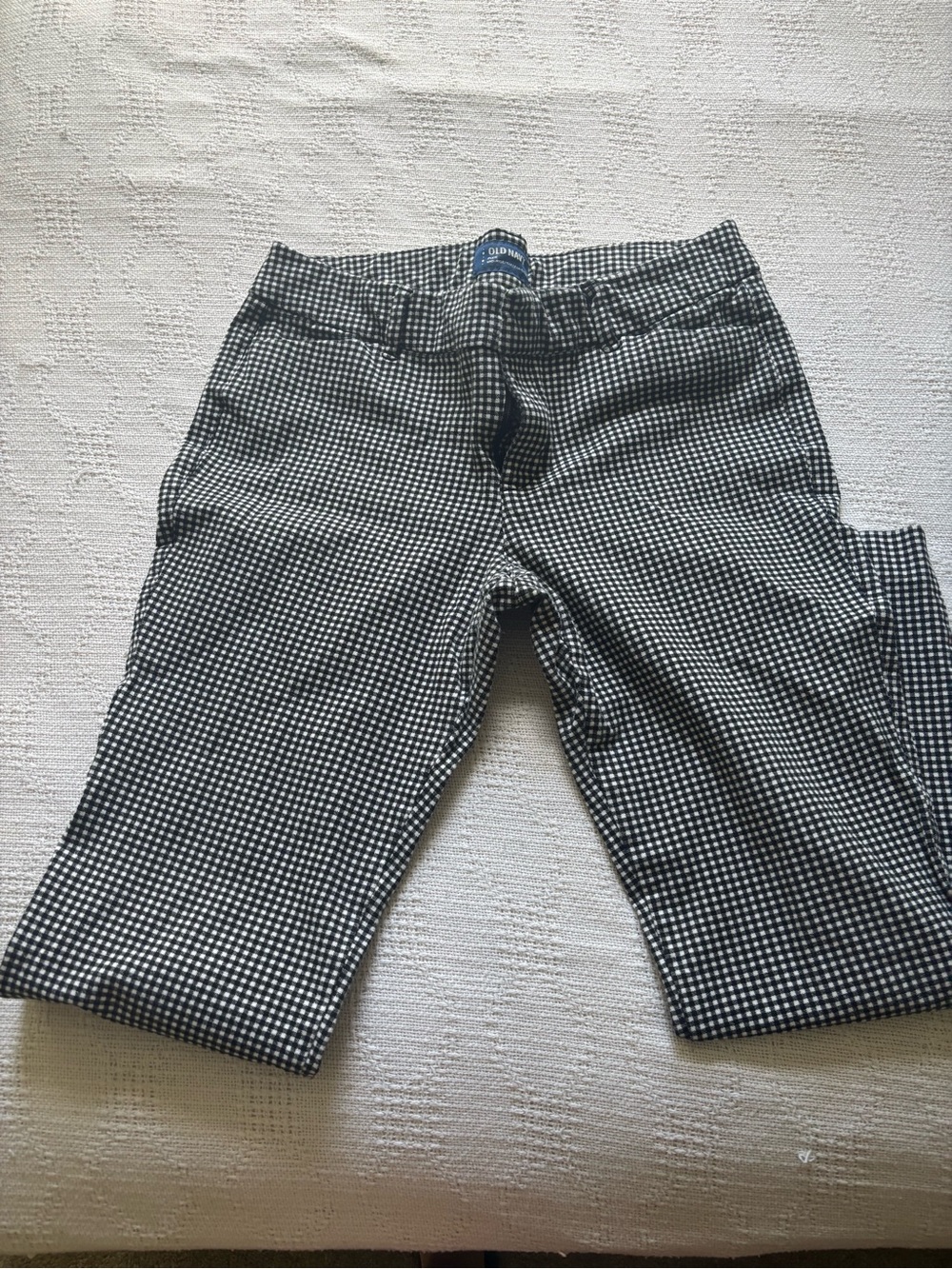 Old Navy Black & White Gingham Kids Pants